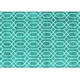 thumbnail image 1 of Ahgly Company Indoor Rectangle Abstract Turquoise Blue Contemporary Area Rugs, 8' x 10', 1 of 4