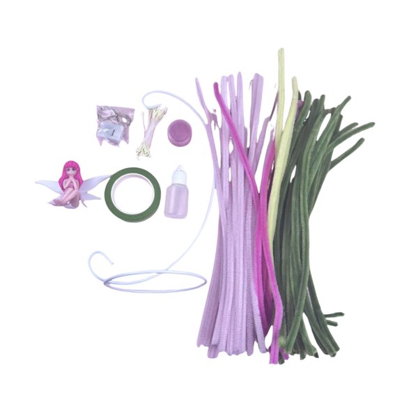 Productos de limpieza, Lámpara de escritorio con flores para hacer tú mismo, Lámpara de mesa con flores, Suministros de bricolaje para el hogar Rosa