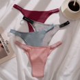 thumbnail image 2 of 3 unids/set mujeres tangas moda carta bragas de algodón m-xl mujer calzoncillos señoras sexy ropa interior mujeres bikini panty nuevopangjing, 2 of 4