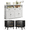 2pc-5 Drawer(Black), variant on Noelse 2 Piece Bedroom Furniture Set, 6 Drawer Dresser & 5 Drawer Tall Dresser with Metal Handles, White