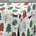 thumbnail image 4 of Cartoon Dog Crate Cover, Themed Winter Forest and Fauna with Trees Fox and Bear, Easy to Use Pet Kennel Cover Small Dogs Puppies Kittens, 7 Sizes, Multicolor, by Ambesonne, 4 of 6
