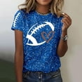 thumbnail image 3 of SCSAlgin Football T Shirts Women's Cute Heart Football Graphic Top Funny Casual Short Sleeve Crewneck T Shirts 2024 Fall Tops, 3 of 4