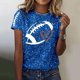 thumbnail image 4 of Fiudx Ofertas Relámpago Blusas de Manga Corta con Cuello Redondo y Estampado a La Moda para Mujer, 4 of 5