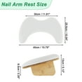 thumbnail image 4 of Unique Bargains Arm Rest for Nails Tech U Shaped Nail Arm Rest Manicure Hand Rest With Detachable Brackets White, 4 of 7