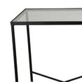 thumbnail image 4 of Kellie Plant Stand Table Set of 2, Black Metal with Clear Glass Tops, 4 of 5