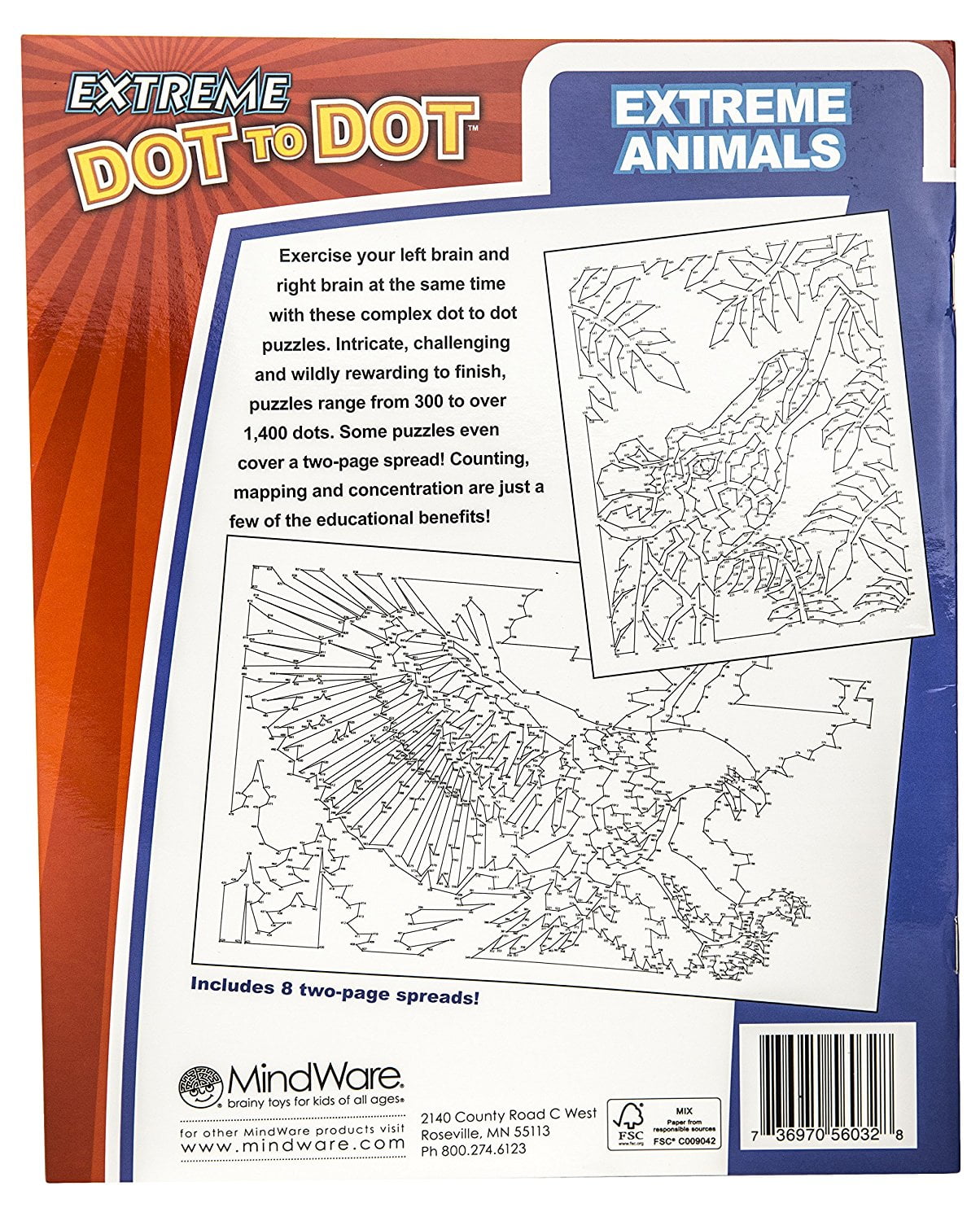 Extreme Dot To Dot Extreme Animals By Mindware Walmart Com