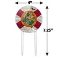 thumbnail image 2 of Acrylic Rustic Florida State Flag Distressed USA Cake Topper Party Decoration for Wedding Anniversary Birthday Graduation, 2 of 6