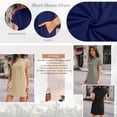 thumbnail image 4 of SUNBS Dresses for Womens Summer Spring T Shirt Dress Vacation Beach Mini Sundress Loose Clothes with Pockets, 4 of 10