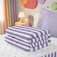 thumbnail image 5 of Erosebridal Geometric Line Zipper Twin Comforter Sets with Fitted Sheet and 2 Pillowcases,Linear Striped Zipper Bedding Set,Reversible,4pcs, 5 of 7