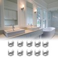 thumbnail image 3 of ORDDIART 10Pcs Glass Wall Mount Clips Silver Rustproof Waterproof Heat Resistant 0.71x0.71x0.63in, 3 of 6