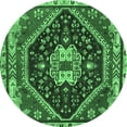 thumbnail image 1 of Ahgly Company Indoor Round Persian Emerald Green Traditional Area Rugs, 8' Round, 1 of 4