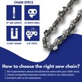 thumbnail image 5 of Jeremywell 14 Inch Chainsaw Chain Blade 52 Drive Links 3/8" LP Pitch 0.050'' Gauge Fits Husqvarna, Echo, Poulan Pro, Ryobi, Craftsman (3 Pack), 5 of 5
