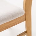 thumbnail image 3 of GDF Studio Carmody Wood and Fabric 7 Piece Dining Set, Natural Oak, Light Beige, 3 of 10
