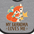 thumbnail image 4 of Inktastic Grandma Loves Me Woodland Fox Boys or Girls Baby Bib, 4 of 4