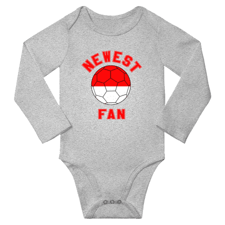 

Newest Indonesia Soccer Football Fan Baby Long Sleeve Jumpsuits Clothes (Gray 18 Months)