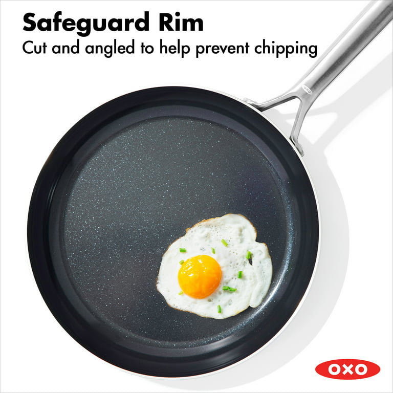 OXO Mira Tri-Ply Stainless Steel, 12 Frying Pan Skillet, Induction, Multi  Clad, Dishwasher and Metal Utensil Safe