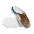thumbnail image 3 of Fotbe Playful Cat Fisheye View Pattern Women's Fuzzy Curly Fur Memory Foam Loafer Slippers Indoor Outdoor Slippers Winter Home Shoes-37/38, 3 of 7