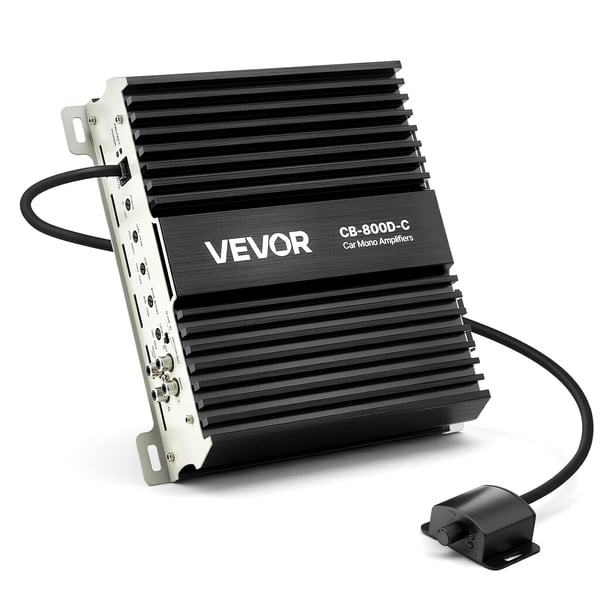 Amplificador de coche VEVOR Monoblock 800W RMS 1/2/4 Ohm con control