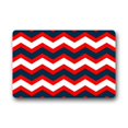 thumbnail image 1 of RYLABLUE Tapis de Sol Chevron Bleu Foncé Rouge et Blanc Tapis de Sol Extérieur/intérieur Taille 30x18 Pouces, 1 of 1