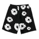 thumbnail image 1 of Summer Men Shorts Flower Print Drawstring Elastic Waist Loose Pockets Pleated Vacation Beach Sport Casual Homewear Short Pants 26s, 1 of 5