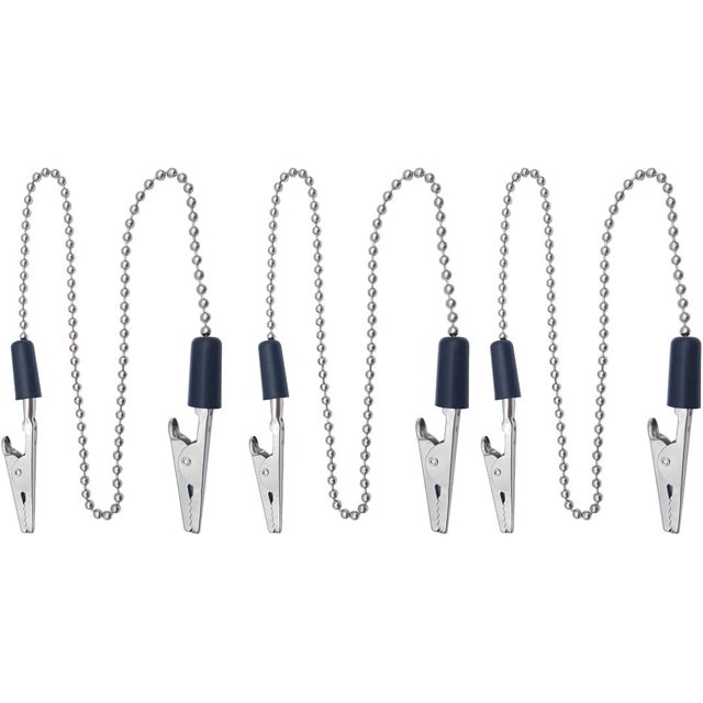 clips para servilletas de 50 cm QUANZHOUTIANDI baberos con bolas de cadena delantal cadena para toallas clip de soporte de metal servilletero plateado flexible para ancianos adultos niños y pacientes dentales
