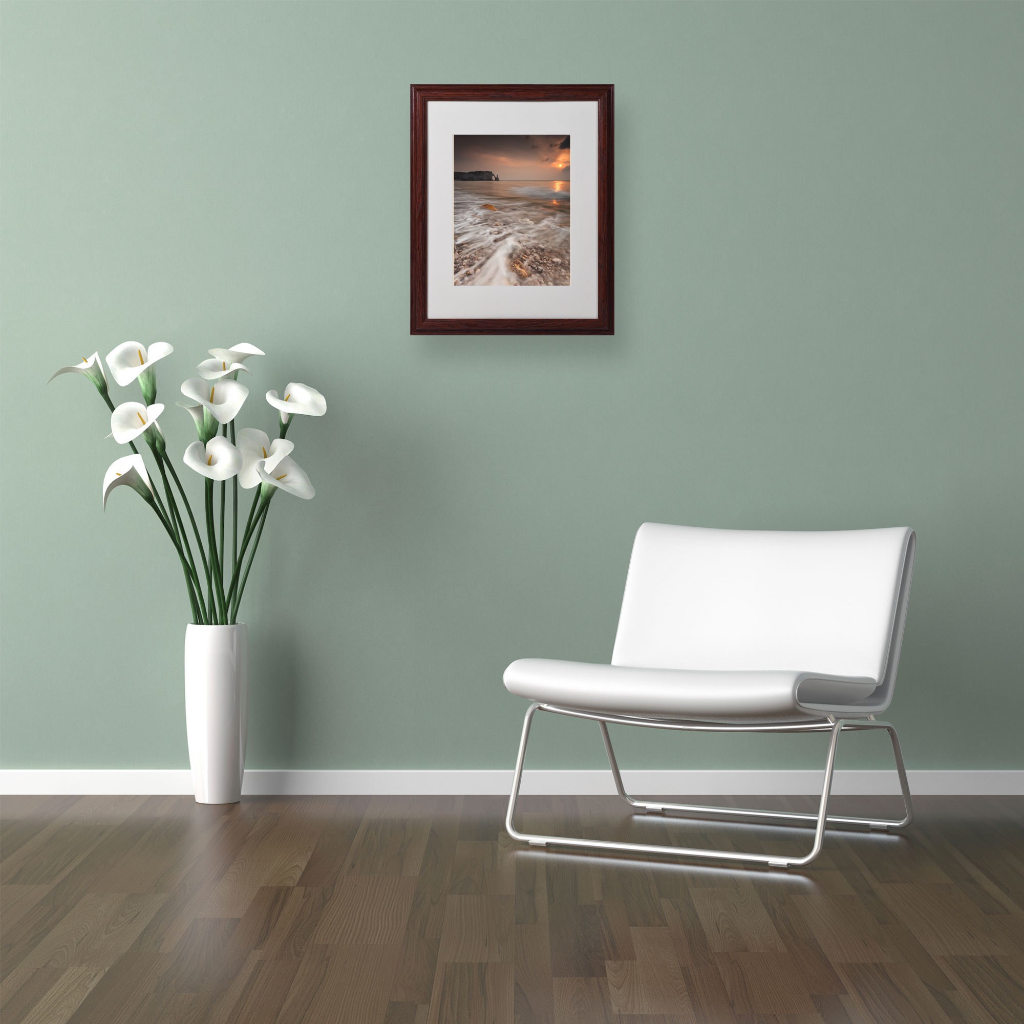 Trademark Fine Art "Etretat" Framed Canvas Art by Mathieu Rivrin