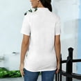 thumbnail image 6 of JIANLAI Solid Color Tops For Women Mock Neck Short Sleeve Casual Dressy Blouse Soft Lightweight Versatile Tops For Everyday Work Street Style, 6 of 7