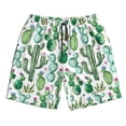 thumbnail image 3 of Uemuo Cactus Plants1 Pattern Men's Swim Trunks Hawaiian Beach Bathing Suit Swimsuits Beach Quick-Dry Shorts with Pockets-Small, 3 of 9