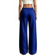 thumbnail image 4 of Resicozy Sweatpants Women Casual Wide Leg Baggy Lounge Pants High Waisted Drawstring with Pockets Oversized Soft Track Joggers Royal Blue L, 4 of 6