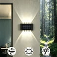 thumbnail image 3 of Solar Powered Up and Down Wall Washing Light, Waterproof Outdoor Sconce Lamp, Auto Lighting Decor for Courtyard Wall, Balcony Fence, Staircase and Residential Yard Night Landscape Lighting, 3 of 7