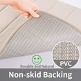 thumbnail image 5 of ROSMARUS Memory Foam Bath Mat 17” x 24”, Water Absorbent Shower Mat, Thick Bath Rugs for Bathroom Non Slip with PVC Backing, Ultra Soft Bathroom Rugs for Floor & Tub, Ltbrown, 5 of 6