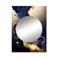 thumbnail image 2 of Designart "Blue-Marbled Geode Abstraction III" Abstract Liquid Ink Mirror Wall Decor - Modern Blue Abstract Hallway Wall Mirror Art - 40" x 30" Inch, 2 of 5