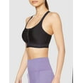 thumbnail image 3 of Under Armour BLACK Armour High Crossback Zip Front Sports Bra, US 32B, UK 32B, 3 of 4