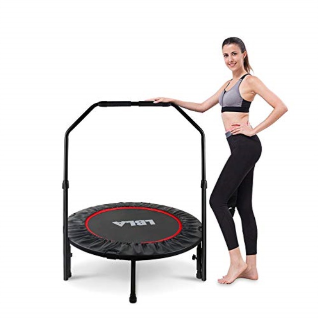 38" mini trampoline, max. load 300lbs indoor exercise trampoline with