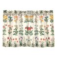 thumbnail image 7 of Yayeee Kitchen Curtains Tier Pair Light Filtering 27"x24" Rod Pocket Short Cafe Window Panel, Red Floral, 7 of 7