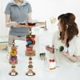 thumbnail image 6 of Denest 4 Pcs Acrylic Metal Candy Jars w/Gold Lids Wedding Party Candy Storage Canisters, 6 of 11