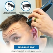 Wahl Self-Clip 360 Cordless Dual Grip Hair Clipper Kit, Black/Blue 3025768