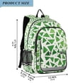 thumbnail image 2 of FORMRS Unisex School Backpack 17" Student Travel Bag with Laptop Compartment, Green Dot Triangles Pattern, 2 of 7