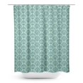 thumbnail image 1 of S4Sassy Green Vector Design Damask Decorative Waterproof Printed Shower Curtain Roller Hooks Drapes-60 x 70 Inch, 1 of 6