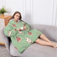 thumbnail image 5 of Oversized Wearable Blanket Hoodie,Green Christmas Tree Pattern Sherpa Blanket Hoodie with Super Pockets,Super Warm Fuzzy Pullover for Women & Men, 5 of 6