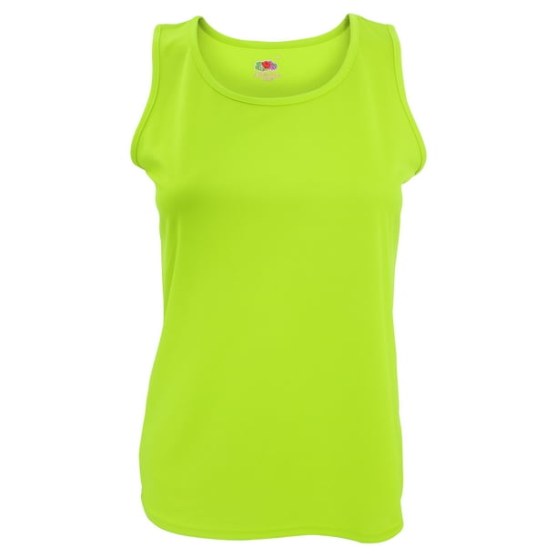 Fruit of the Loom - Camiseta sin mangas ajustada modelo Perfomance para mujer (Lima)