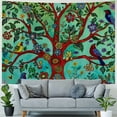 thumbnail image 4 of Nawypu Green Tree of Life Tapestry Vertical Indian Forest Tapestries for Bedroom Aesthetic Nature Floral Plant Tapestrys Wall Hanging Hippie Tie Dye Wall Tapestry for Living Room Dorm, 4 of 6