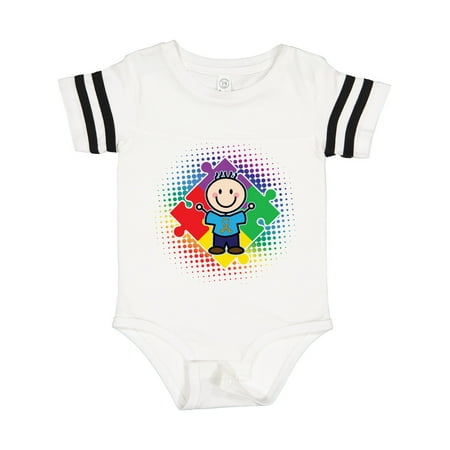 

Inktastic Autism Awareness Puzzle Piece Boy Gift Baby Boy or Baby Girl Bodysuit