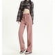 thumbnail image 4 of Pantalones vaqueros de estilo Y2K para mujer, pantalón de cintura alta, doble botonadura, color rosa, con bordes sin rematar, piernas anchas, diseño elástico a la moda, 4 of 5