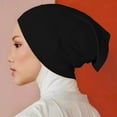 thumbnail image 3 of Xmarks Under Hijab Hat Cap Stretch Solid Color Muslim Under Scarf Bonnet Jersey Cap Head Wrap Tube Hat, 3 of 4