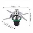 thumbnail image 2 of Stainless Steel Dough Kneading Blade Replacement for TM6 TM5 TM31 Kitchen Machine, Four-Leaf Mixing Knife Head for Food Processor, Metal Stirring Accessory 1Pcs C, 2 of 5