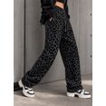 thumbnail image 7 of Mengpipi Women’s Leopard Print Wide Leg Pants High Waist Drawstring Palazzo Trousers with Slant Pockets S-2XL, 7 of 7