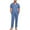Blue, variant on ANLIQI Mens Pajamas Set 100% Cotton Soft Button Pajamas for Men Short Sleeve Sleepwear 2 Piece Lounge Pjs Sets (Black,XL)