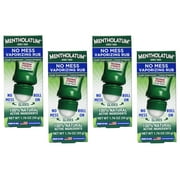 Mentholatum No Mess Roll On Vaporizing Rub, 1.76 oz (4 Pack)