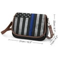 thumbnail image 2 of Police Flag Vintage Crossbody Bag for Women Medium Leather Hobo Bags Shoulder Bag Classic City Leather Satchels, 2 of 8